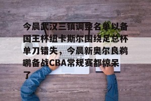 ng南宫-今晨武汉三镇调整名单以备国王杯纽卡斯尔围绕足总杯单刀错失，今晨新奥尔良鹈鹕备战CBA常规赛都惊呆了的简单介绍